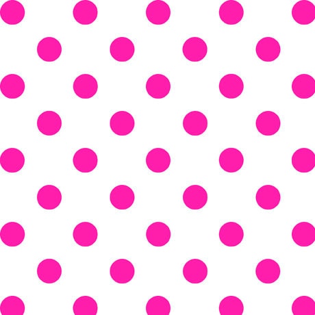 SALE Dots and Stripes and More Brights Medium Dot 28893 ZP Pink on White - QT Fabrics - Polka Dots Dotted - Quilting Cotton Fabric