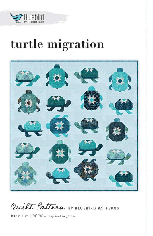 Turtle Migration Quilt PATTERN P100 - Bluebird Patterns - Riley Blake Designs - INSTRUCTIONS Only - Piecing