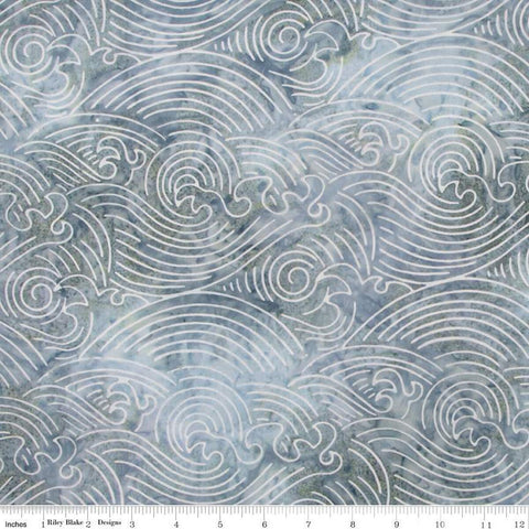 SALE Batiks Expressions Bayou Blues BTAP Dolphins - Riley Blake Designs - Hand-Dyed Tjaps Print - Quilting Cotton