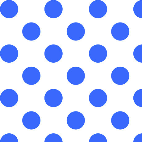 Dots and Stripes and More Brights Large Dot 28894 ZB Blue on White - QT Fabrics - Polka Dots Dotted - Quilting Cotton Fabric