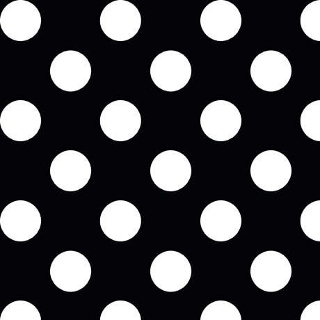 CLEARANCE Dots and Stripes and More Large Dot 28894 J Black - QT Fabrics - Polka Dots Dotted - Quilting Cotton Fabric