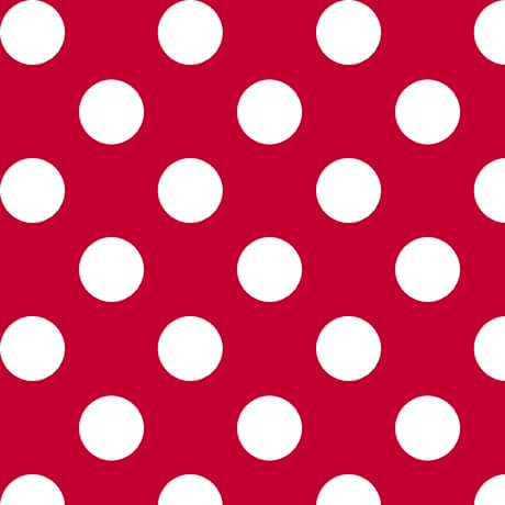 Dots and Stripes and More Large Dot 28894 R Red - QT Fabrics - Polka Dots Dotted - Quilting Cotton Fabric