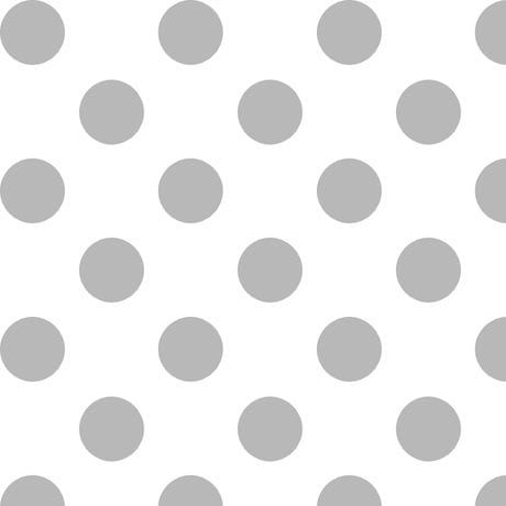 SALE Dots and Stripes and More Large Dot 28894 ZK Gray on White - QT Fabrics - Polka Dots Dotted - Quilting Cotton Fabric