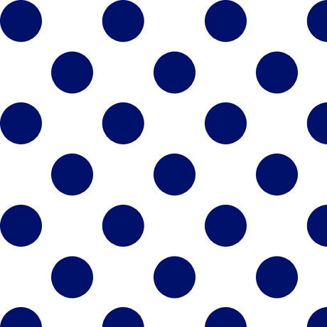 SALE Dots and Stripes and More Large Dot 28894 ZN Navy on White - QT Fabrics - Polka Dots Dotted - Quilting Cotton Fabric