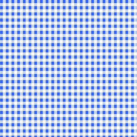 Dots and Stripes and More Brights PRINTED Mini Gingham 28895 B Blue White - QT Fabrics - Checks Checkered - Quilting Cotton Fabric