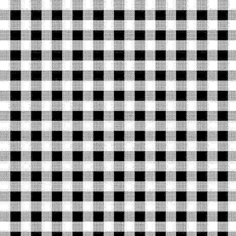SALE Dots and Stripes and More PRINTED Medium Gingham 28896 J Black White - QT Fabrics - Check Checks Checkered - Quilting Cotton Fabric