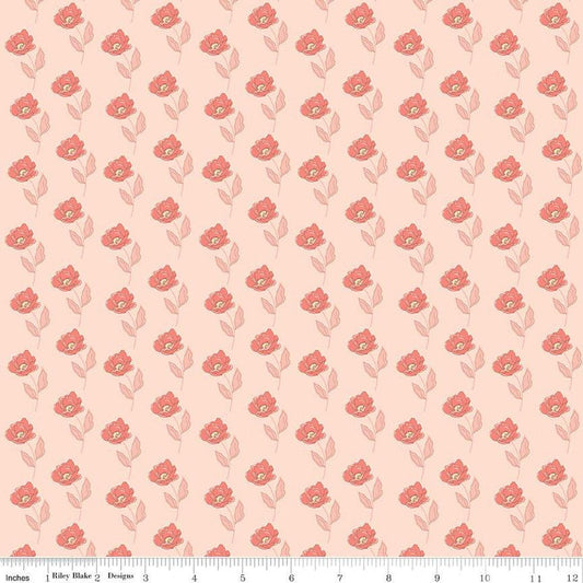 SALE Feed My Soul Flowers C14552 Blush - Riley Blake Designs - Floral Flower - Quilting Cotton Fabric