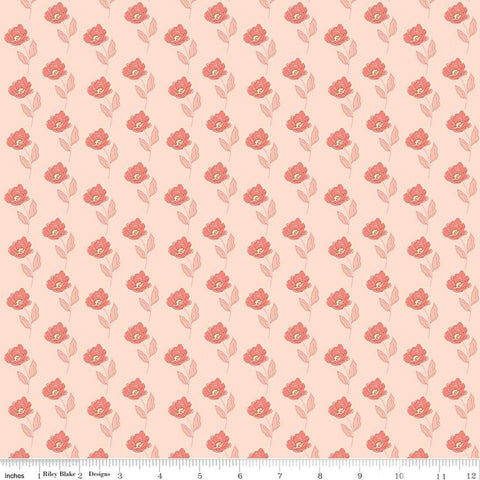 Feed My Soul Flowers C14552 Blush by Riley Blake Designs - Floral Flower - Quilting Cotton Fabric