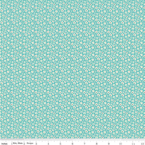 Feed My Soul Daisies C14555 Sky by Riley Blake Designs - Floral Flowers - Quilting Cotton Fabric