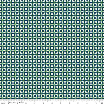 SALE Feed My Soul Dots C14556 Navy - Riley Blake Designs - Geometric Checkered Grid with Circles - Quilting Cotton Fabric