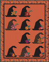Witch's Hat Quilt Pattern P177 - Jennifer Long - Riley Blake - INSTRUCTIONS Only - Piecing Halloween Raw-Edge Applique
