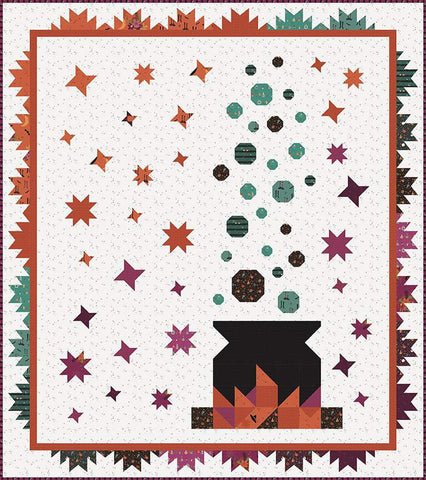 SALE Bubbling Brew Quilt Pattern P177 by Jennifer Long - Riley Blake Designs - INSTRUCTIONS Only - Piecing Halloween