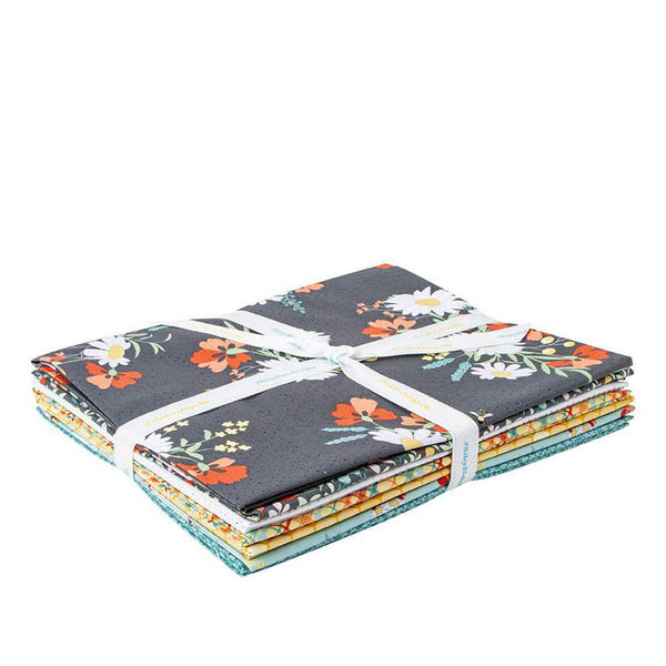 SALE Sunshine and Sweet Tea Steel One-Yard Bundle - 7 pieces - Riley Blake Designs - Pre cut Precut - One-Yard - Quilting Cotton Fabric