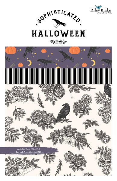 SALE Sophisticated Halloween Charm Pack 5" Stacker Bundle - Riley Blake Designs - 42 piece Precut Pre cut - Quilting Cotton Fabric