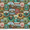 10" End of Bolt - Only You Main C14640 Brown - Riley Blake - Smokey Bear Patches Wildfire Prevention - Quilting Cotton - Licensed Product