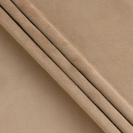 SALE Silky MINKY Solid Extra Wide Width 90" 7581 Taupe - QT Fabrics - Low Stretch Low Fluff - 100% Polyester