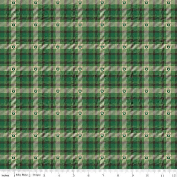 Only You Plaid C14645 Forest - Riley Blake Designs - Smokey Bear Fire Prevention - Quilting Cotton Fabric - Licensed Product
