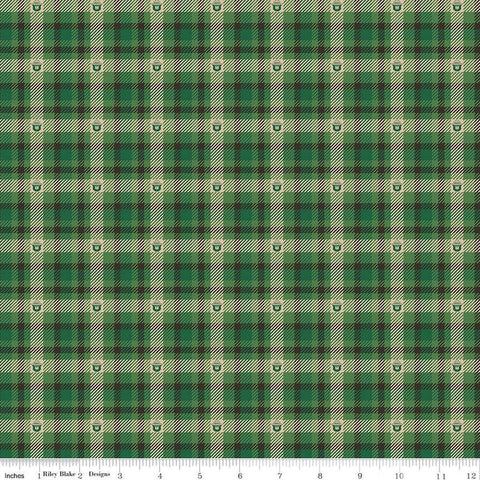 Only You Plaid C14645 Forest - Riley Blake Designs - Smokey Bear Fire Prevention - Quilting Cotton Fabric - Licensed Product