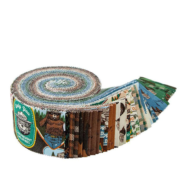 Only You 2.5 Inch Rolie Polie Jelly Roll 40 pieces - Riley Blake - Precut Pre cut Bundle - Smokey Bear - Quilting Cotton Fabric