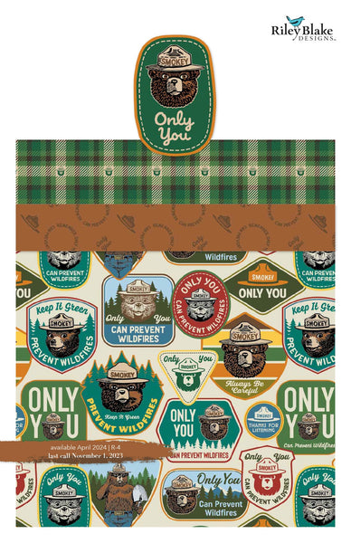 Only You 2.5 Inch Rolie Polie Jelly Roll 40 pieces - Riley Blake - Precut Pre cut Bundle - Smokey Bear - Quilting Cotton Fabric