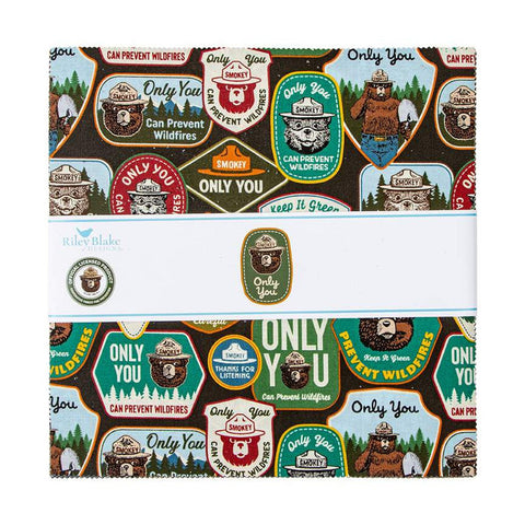 Only You Layer Cake 10" Stacker Bundle - Riley Blake Designs - 42 piece Precut Pre cut - Smokey Bear - Quilting Cotton Fabric