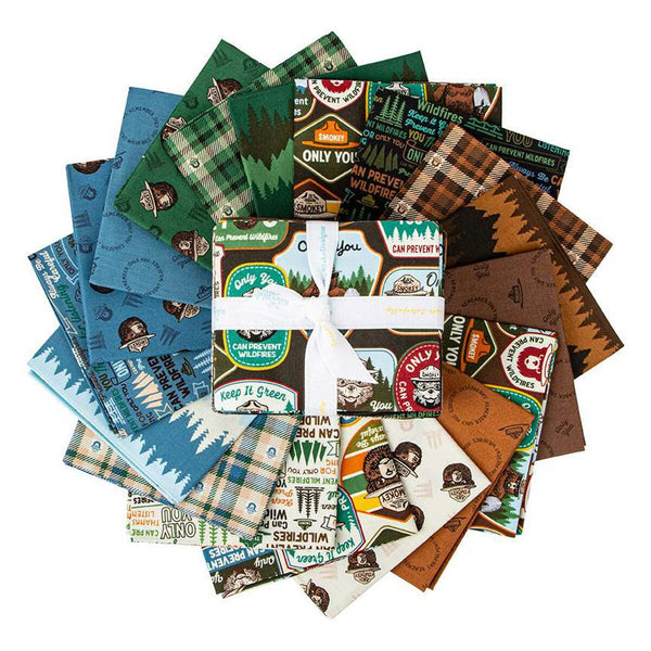 Only You Fat Quarter Bundle 18 pieces - Riley Blake Designs - Pre Cut Precut - Smokey Bear - Quilting Cotton Fabric