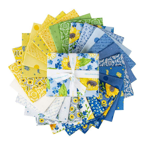 SALE Sunny Skies Fat Quarter Bundle 25 pieces - Riley Blake Designs - Pre cut Precut - Quilting Cotton Fabric