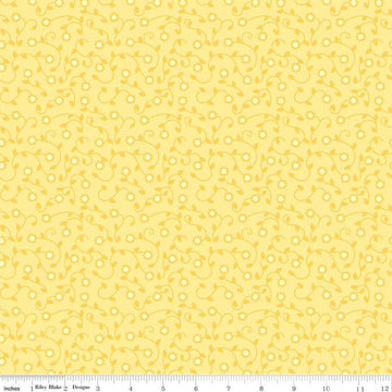 SALE Sunny Skies Vines C14635 Sun - Riley Blake Designs - Floral Leaves Flowers - Quilting Cotton Fabric