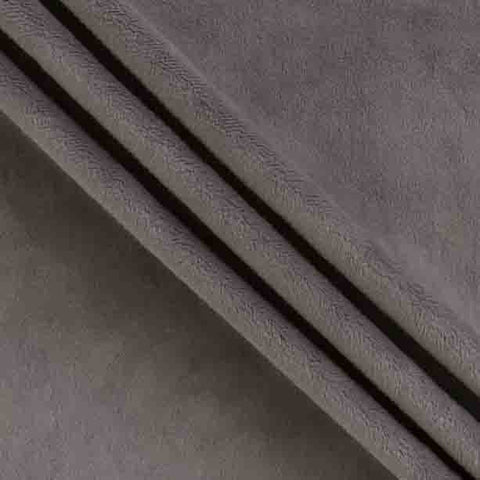 SALE Silky MINKY Solid 60" Wide Width 7580 Dark Smoke - QT Fabrics - Low Stretch Low Fluff - 100% Polyester