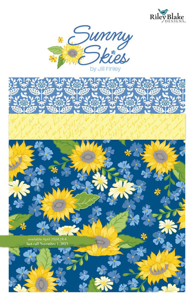 SALE Sunny Skies 1-Yard Bundle Dusk 8 Pieces by Riley Blake Designs - Pre cut Precut - One-Yard Bundle - Quilting Cotton Fabric