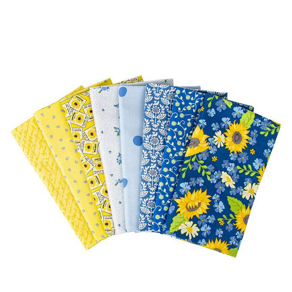 SALE Sunny Skies 1-Yard Bundle Dusk 8 Pieces by Riley Blake Designs - Pre cut Precut - One-Yard Bundle - Quilting Cotton Fabric