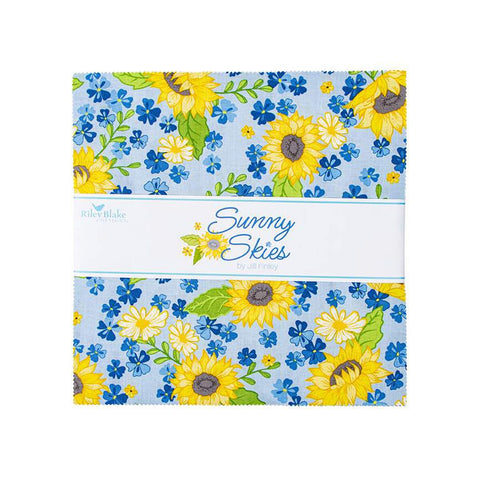 Sunny Skies Layer Cake 10" Stacker Bundle - Riley Blake Designs - 42 piece Precut Pre cut - Quilting Cotton Fabric