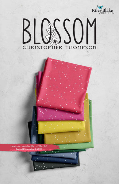 SALE Blossom Color Fat Quarter Bundle 31 pieces - Riley Blake Designs - Pre cut Precut - Floral Basic - Quilting Cotton Fabric