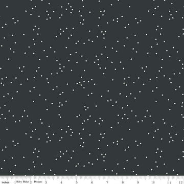 23" End of Bolt - SALE Blossom C715 Lead - Riley Blake Designs - Floral Tiny White Flowers - Quilting Cotton Fabric