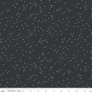 23" End of Bolt - SALE Blossom C715 Lead - Riley Blake Designs - Floral Tiny White Flowers - Quilting Cotton Fabric