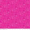 SALE Barbie World Barbie Glasses C15025 Hot Pink - Official Licensed Product - Doll Logo Glasses - Quilting Cotton Fabric