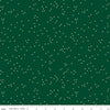 SALE Blossom C715 Christmas Green - Riley Blake Designs - Floral Flowers White Confetti Blossoms - Quilting Cotton Fabric