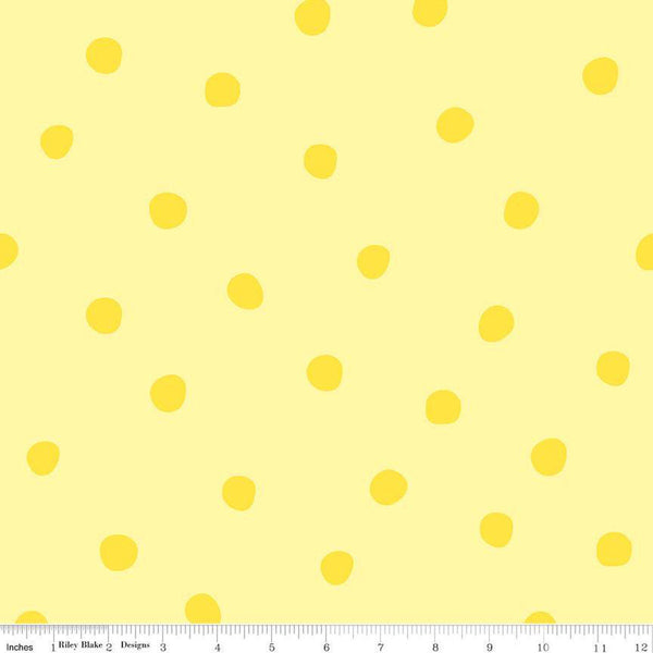 SALE Sunny Skies Dots C14631 Sun by Riley Blake Designs - Polka Dot Dotted Tone-on-Tone - Quilting Cotton Fabric