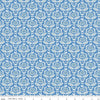 SALE Sunny Skies Style C14633 Blue - Riley Blake Designs - Floral Flowers White Sunflowers Damask - Quilting Cotton Fabric
