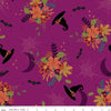Little Witch Main Magenta Purple Halloween Fabric - C14560 Riley Blake Quilting Cotton Fabric