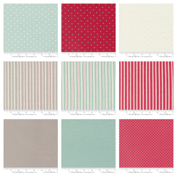 My Summer House Fat Quarter Bundle 27 pieces - Moda Fabrics - Pre cut Precut - Quilting Cotton Fabric