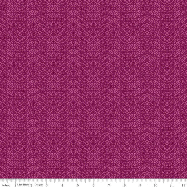 Little Witch Lace C14565 Magenta - Riley Blake Designs - Geometric Tone-on-Tone  - Quilting Cotton Fabric