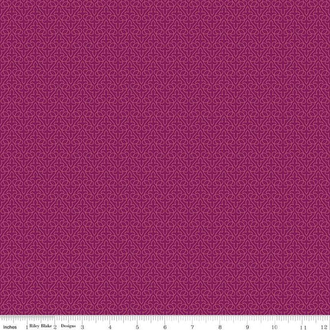SALE Little Witch Lace C14565 Magenta - Riley Blake Designs - Geometric Tone-on-Tone  - Quilting Cotton Fabric