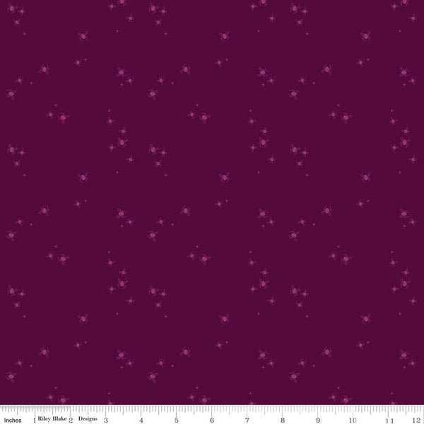 Little Witch Spider Dots C14566 Purple - Riley Blake Designs - Spiders Dot Dotted Tone-on-Tone  - Quilting Cotton Fabric