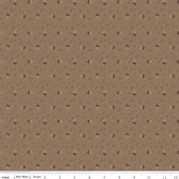 SALE Autumn Berries C14652 Chestnut - Riley Blake Designs - Lori Holt - Floral Flowers - Quilting Cotton Fabric