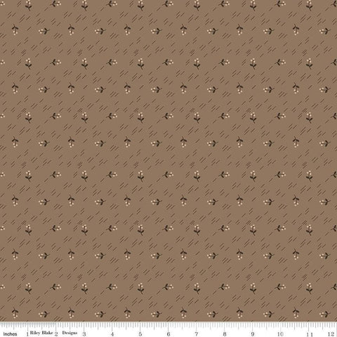 SALE Autumn Berries C14652 Chestnut by Riley Blake Designs - Lori Holt - Floral Flowers - Quilting Cotton Fabric