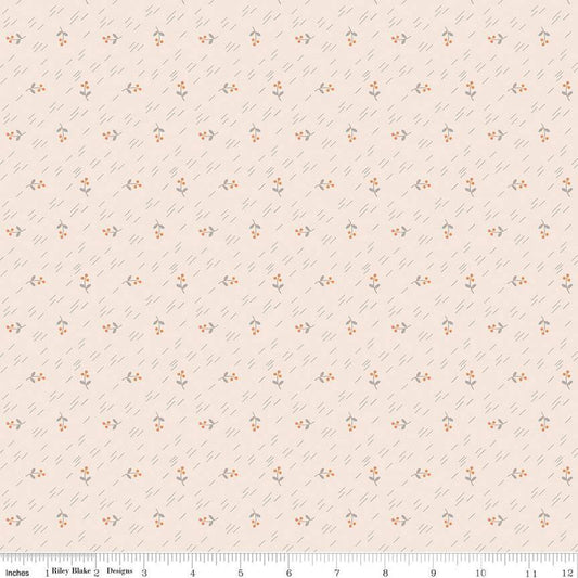 DEAL Autumn Berries C14652 Latte - Riley Blake Designs - Lori Holt - Floral Flowers - Quilting Cotton Fabric