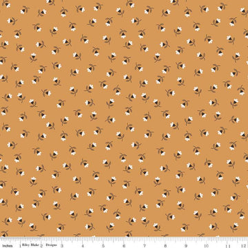 SALE Autumn Blossom C14654 Cider - Riley Blake Designs - Lori Holt - Floral Flowers  - Quilting Cotton Fabric