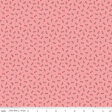 SALE Autumn Posey C14655 Coral - Riley Blake Designs - Lori Holt - Floral Flowers  - Quilting Cotton Fabric