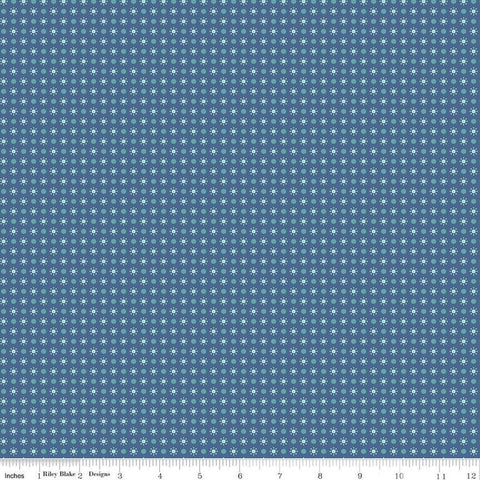 SALE Autumn Dots C14657 Denim by Riley Blake Designs - Lori Holt - Dot Dotted - Quilting Cotton Fabric